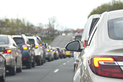 traffic jam on highway | car accident attorney