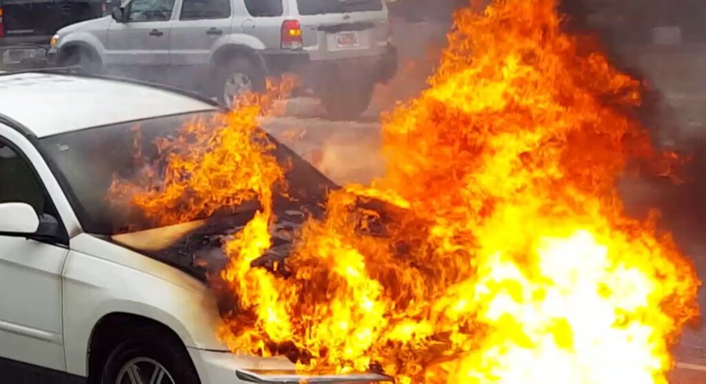car on fire | car accident attorney