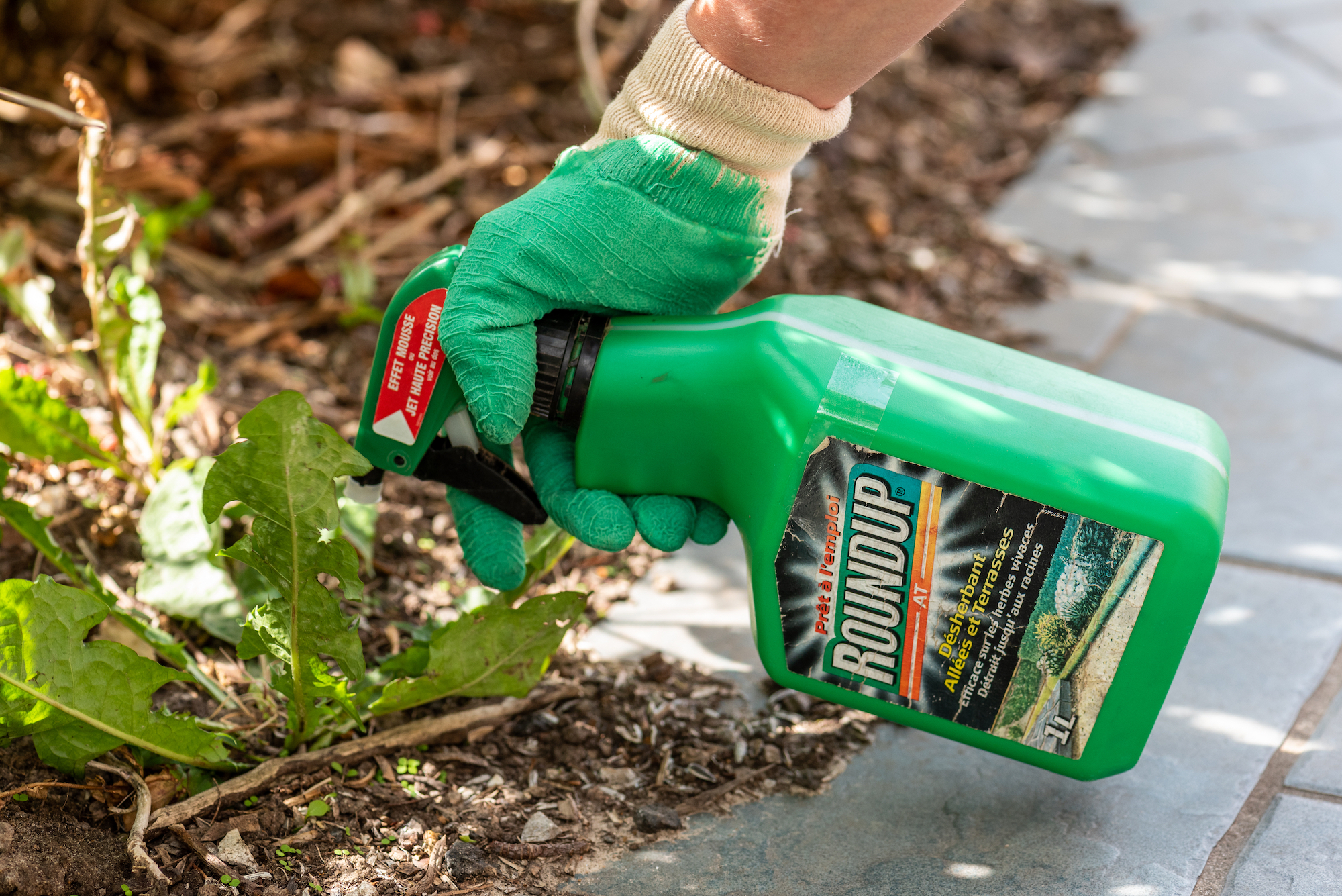 Roundup weed killer being sprayed | product liability attorney